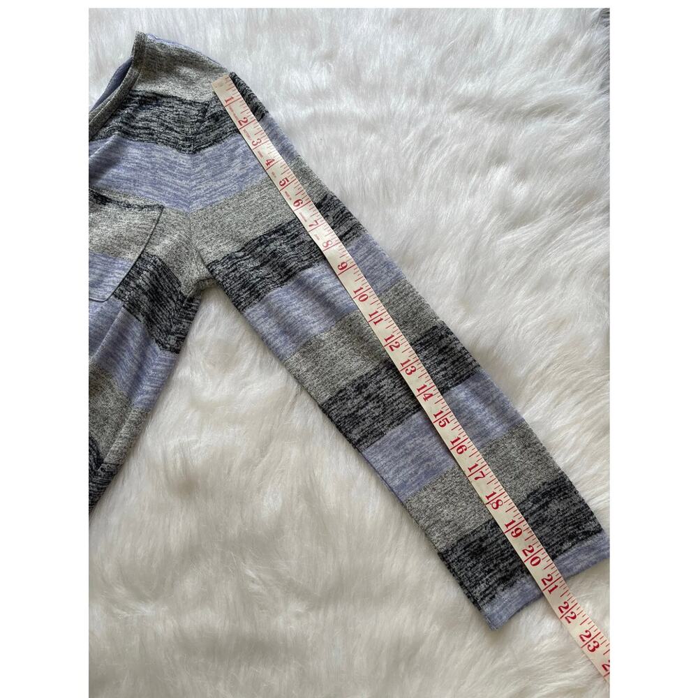 Market & Spruce Vreelan Pocket Stripe Long Sleeve Top Asymmetrical Size Medium - Picture 9 of 12